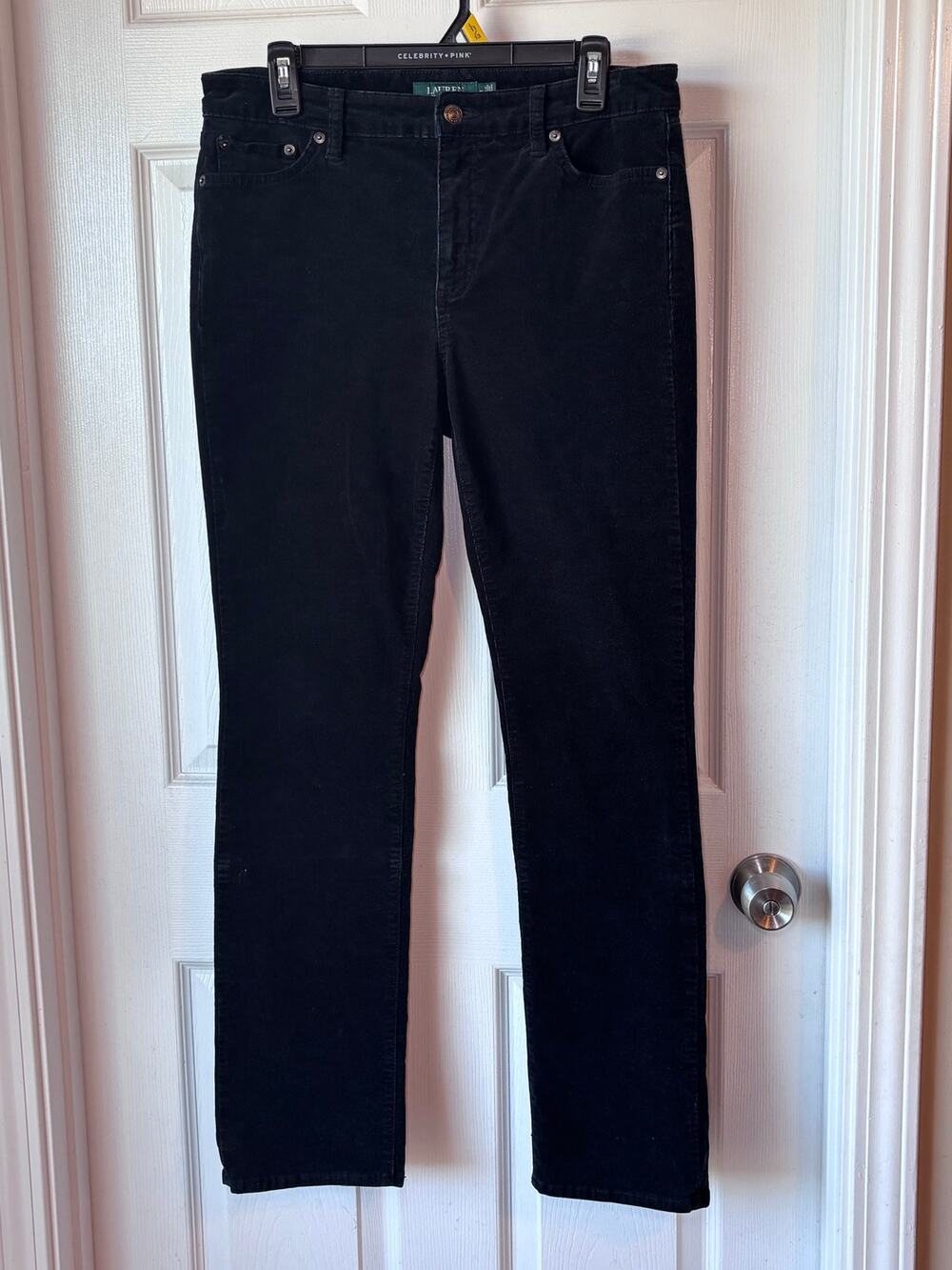 Lauren Ralph Lauren Women’s Size 10 Black Corduroy Straight Leg Pants